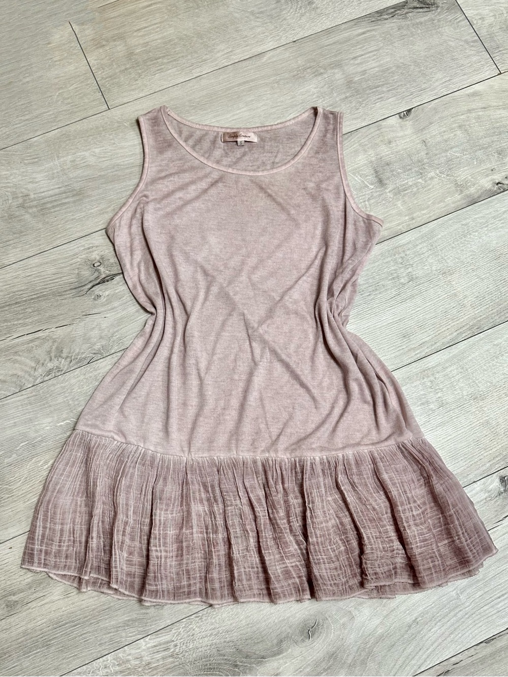 Simply Couture Dusty Mauve Ruffle Mini Dress